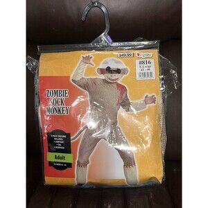 Disguise Halloween Sock Monkey Adult Men’s Deluxe Costume Halloween Sz XL 42-46